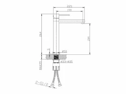 Essebagno Luisa mezclador alto de lavabo cromado Plateado Outlet