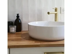 Essebagno Luisa mezclador de lavabo alto oro cepillado Dorado Clearance