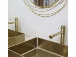 Essebagno Luisa mezclador de lavabo alto oro cepillado Dorado Clearance