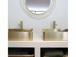 Essebagno Luisa mezclador de lavabo alto oro cepillado Dorado Clearance