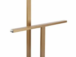 Versa Lund Galán de Noche Moderno Multifuncional con 2 Perchas o Colgadores para Ropa de Hombre o Mujer, , 100x20x52cm Dorado Clearance