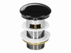 LuxeBath Cañería|Desagüe universal para lavabo y lavamanos con rebosadero válvula de drenaje Pop Up acero inoxidable brillante 1 1/4 Pulgadas