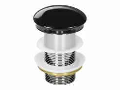 LuxeBath Desagüe universal para lavabo y lavamanos sin rebosadero válvula de drenaje Pop Up acero inoxidable brillante 1 1/4 Pulgadas Negro Online
