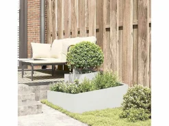 Maceta para Jardín | Jardinera | Macetero 80 x 80 x 50 cm Blanco Best