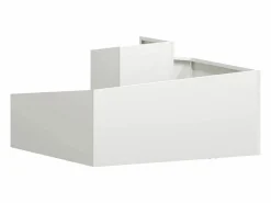 Maceta para Jardín | Jardinera | Macetero 80 x 80 x 50 cm Blanco Best