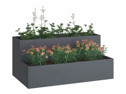 Maceta para Jardín | Jardinera | Macetero Antracita 100 x 60 x 45 cm Acero Gris New