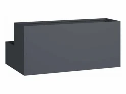Maceta para Jardín | Jardinera | Macetero Antracita 100 x 60 x 45 cm Acero Gris New
