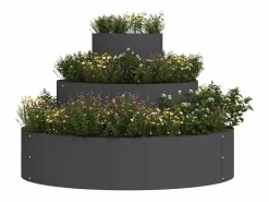 Maceta para Jardín | Jardinera | Macetero 90 x 90 x 20 cm Acero^ Discount