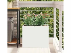 Maceta para Jardín | Jardinera | Macetero 50 x 32 x 40 cm Blanco Sale