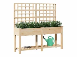 Maceta para Jardín | Jardinera | Macetero con estante 161 x 46 x 152.5 cm Beige Sale