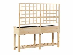 Maceta para Jardín | Jardinera | Macetero con estante 161 x 46 x 152.5 cm Beige Sale