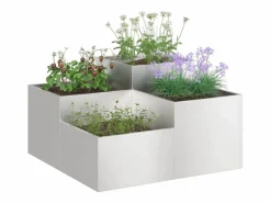 Maceta para Jardín | Jardinera | Macetero 100 x 100 x 48 cm Acero inoxidable^ Hot