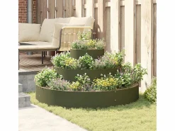 Macetero|Maceta para Jardín | Jardinera | Macetero oliva 120 x 120 x 20 cm Acero