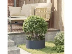 Macetero|Maceta para Jardín | Jardinera | Macetero Antracita 40 x 40 x 20 cm Acero
