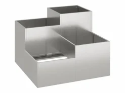 Maceta para Jardín | Jardinera | Macetero 80 x 80 x 60 cm Acero inoxidable^ Discount