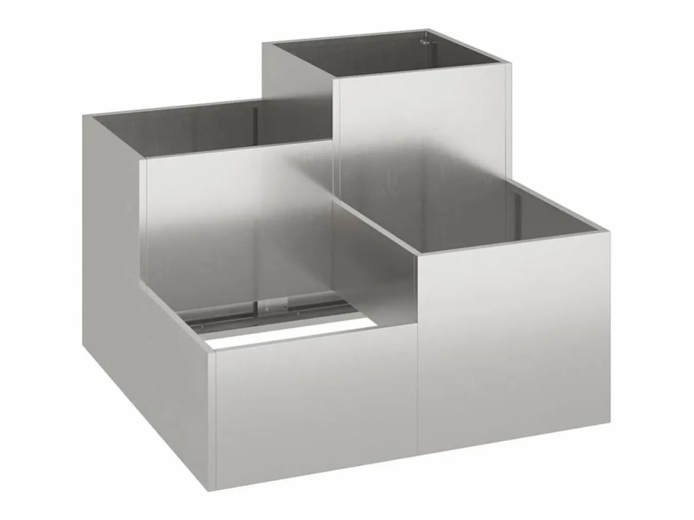 Maceta para Jardín | Jardinera | Macetero 80 x 80 x 60 cm Acero inoxidable^ Discount