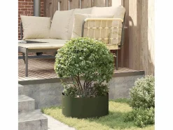 Maceta para Jardín | Jardinera | Macetero oliva 40 x 40 x 20 cm Acero Verde