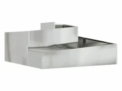 Maceta para Jardín | Jardinera | Macetero 100 x 100 x 50 cm Acero galvanizado Plateado Best