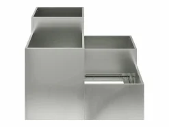 Maceta para Jardín | Jardinera | Macetero 80 x 80 x 60 cm Acero galvanizado Plateado Clearance