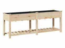 Maceta para Jardín | Jardinera | Macetero con estante 203 x 53 x 76.5 cm Beige Online