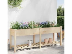 Maceta para Jardín | Jardinera | Macetero con estante 203.5 x 53 x 76.5 cm^