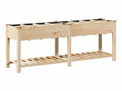 Maceta para Jardín | Jardinera | Macetero con estante 203.5 x 53 x 76.5 cm^