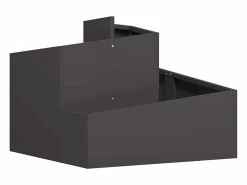 Maceta para Jardín | Jardinera | Macetero 60 x 60 x 50 cm Acero Negro Clearance