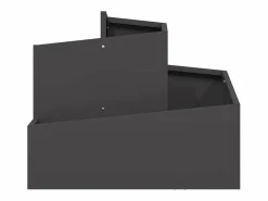 Maceta para Jardín | Jardinera | Macetero 60 x 60 x 50 cm Acero Negro Clearance