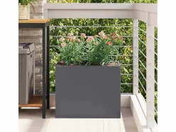 Maceta para Jardín | Jardinera | Macetero Antracita Acero laminado en frío Gris Outlet