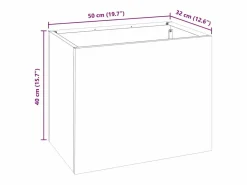 Maceta para Jardín | Jardinera | Macetero Antracita Acero laminado en frío Gris Outlet