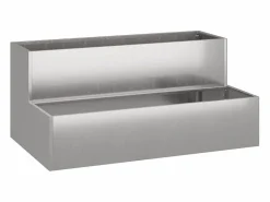 Maceta para Jardín | Jardinera | Macetero 100 x 60 x 45 cm Acero inoxidable Plateado Hot