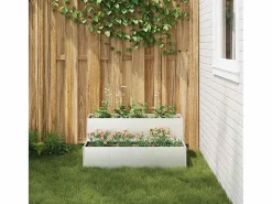 Maceta para Jardín | Jardinera | Macetero 100 x 60 x 45 cm Acero inoxidable Plateado Hot