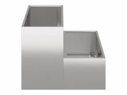 Maceta para Jardín | Jardinera | Macetero 100 x 60 x 45 cm Acero inoxidable Plateado Hot