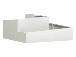 Maceta para Jardín | Jardinera | Macetero 100 x 100 x 50 cm Acero Blanco