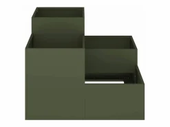 Maceta para Jardín | Jardinera | Macetero oliva 80 x 80 x 60 cm Acero Verde