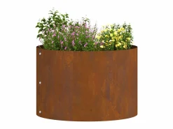 Maceta para Jardín | Jardinera | Macetero Marrón 30 x 30 x 20 cm Acero oxidado Marru00f3n Outlet