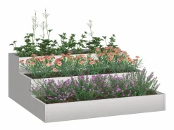 Maceta para Jardín | Jardinera | Macetero 90 x 90 x 35 cm Acero inoxidable^ New