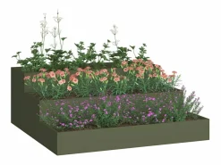 Maceta para Jardín | Jardinera | Macetero oliva 90 x 90 x 35 cm Acero Verde Online