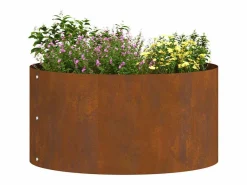 Maceta para Jardín | Jardinera | Macetero Marrón 40 x 40 x 20 cm Acero oxidado^ Hot