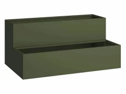 Maceta para Jardín | Jardinera | Macetero oliva 100 x 60 x 45 cm Acero^ Online
