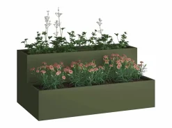 Maceta para Jardín | Jardinera | Macetero oliva 100 x 60 x 45 cm Acero^ Online