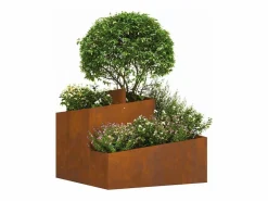 Macetero|Maceta para Jardín | Jardinera | Macetero Marrón 60 x 60 x 50 cm Acero oxidado