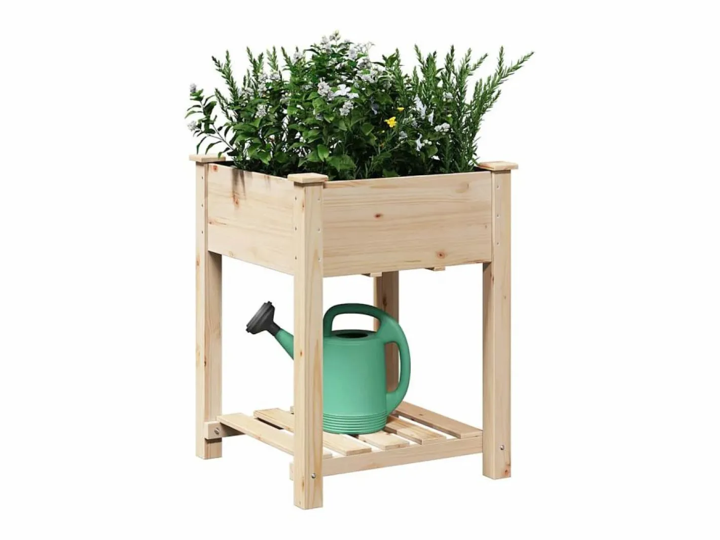 Jardinera|Maceta para Jardín | Jardinera | Macetero con estante 60.5 x 60 x 76.5 cm
