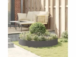 Maceta para Jardín | Jardinera | Macetero 120 x 120 x 20 cm Acero Negro Best
