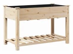 Maceta para Jardín | Jardinera | Macetero con estante 115 x 59 x 76.5 cm Beige New