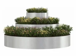 Maceta para Jardín | Jardinera | Macetero 120 x 120 x 20 cm Acero inoxidable^ New