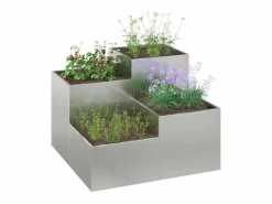 Maceta para Jardín | Jardinera | Macetero 100 x 100 x 60 cm Acero galvanizado^