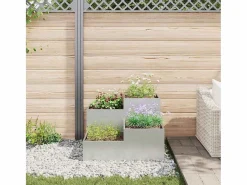 Maceta para Jardín | Jardinera | Macetero 100 x 100 x 60 cm Acero galvanizado^