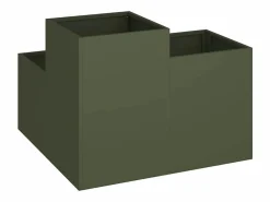 Maceta para Jardín | Jardinera | Macetero oliva 100 x 100 x 60 cm Acero Verde New