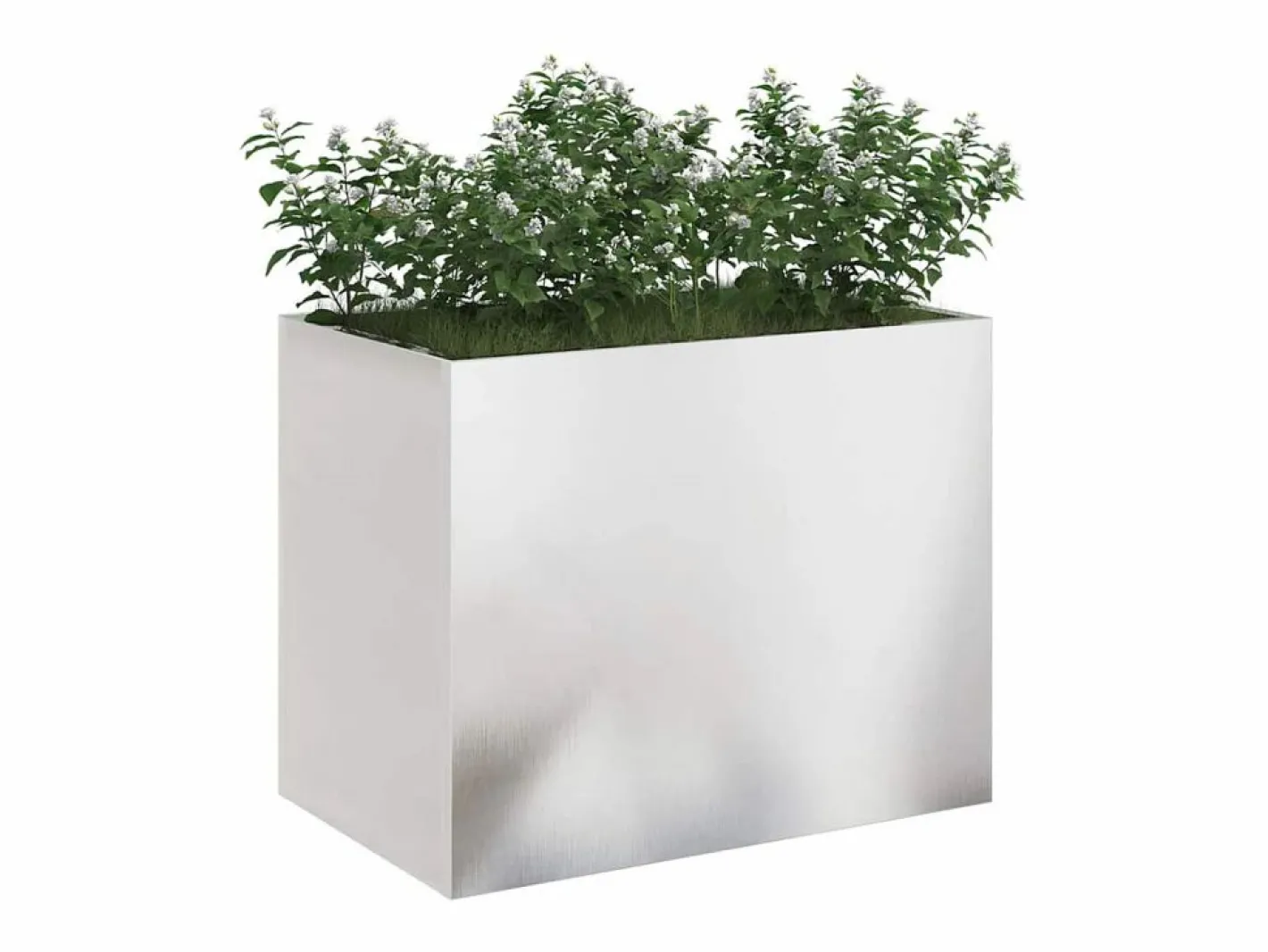 Maceta para Jardín | Jardinera | Macetero 50 x 32 x 40 cm Acero inoxidable^ Hot